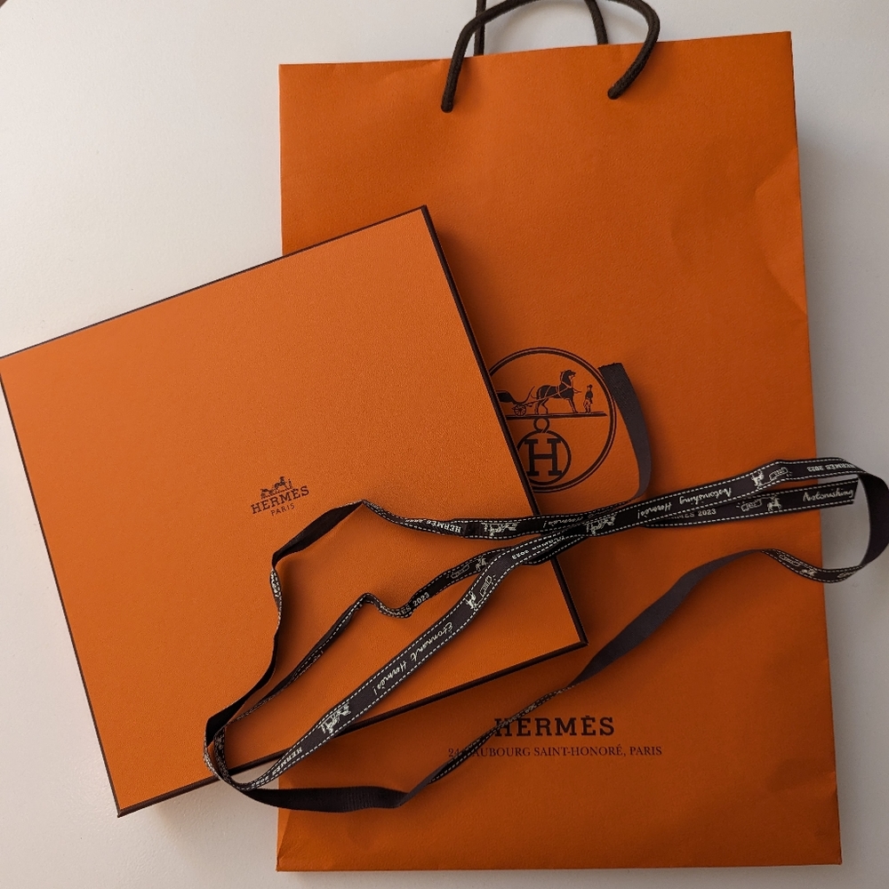 Hermès Scarf Box and Bag
